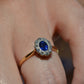 Rich Antique Sapphire Daisy Ring