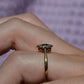 Rich Antique Sapphire Daisy Ring
