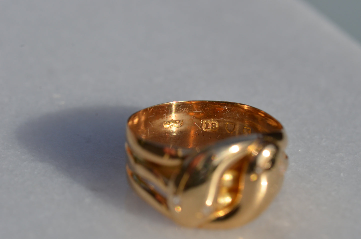 Chunky Antique Twin Snake Ring