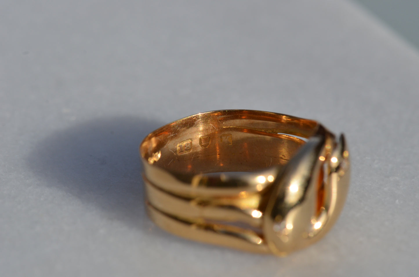 Chunky Antique Twin Snake Ring