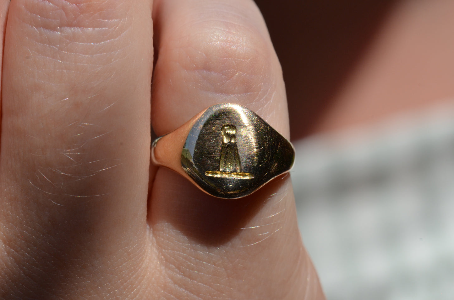 Powerful Fist Crest Signet Ring