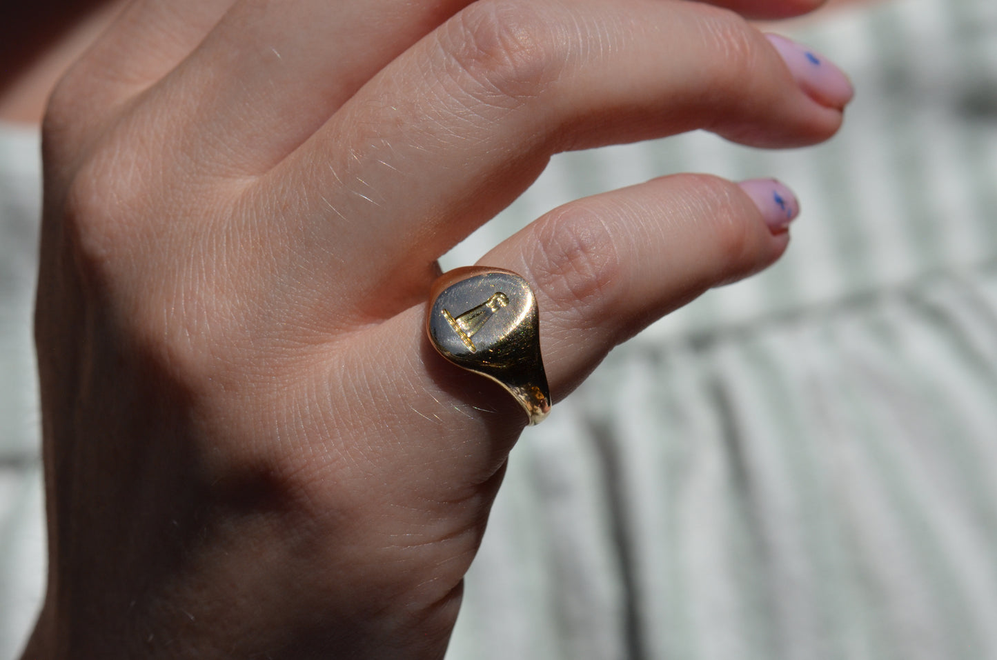 Powerful Fist Crest Signet Ring