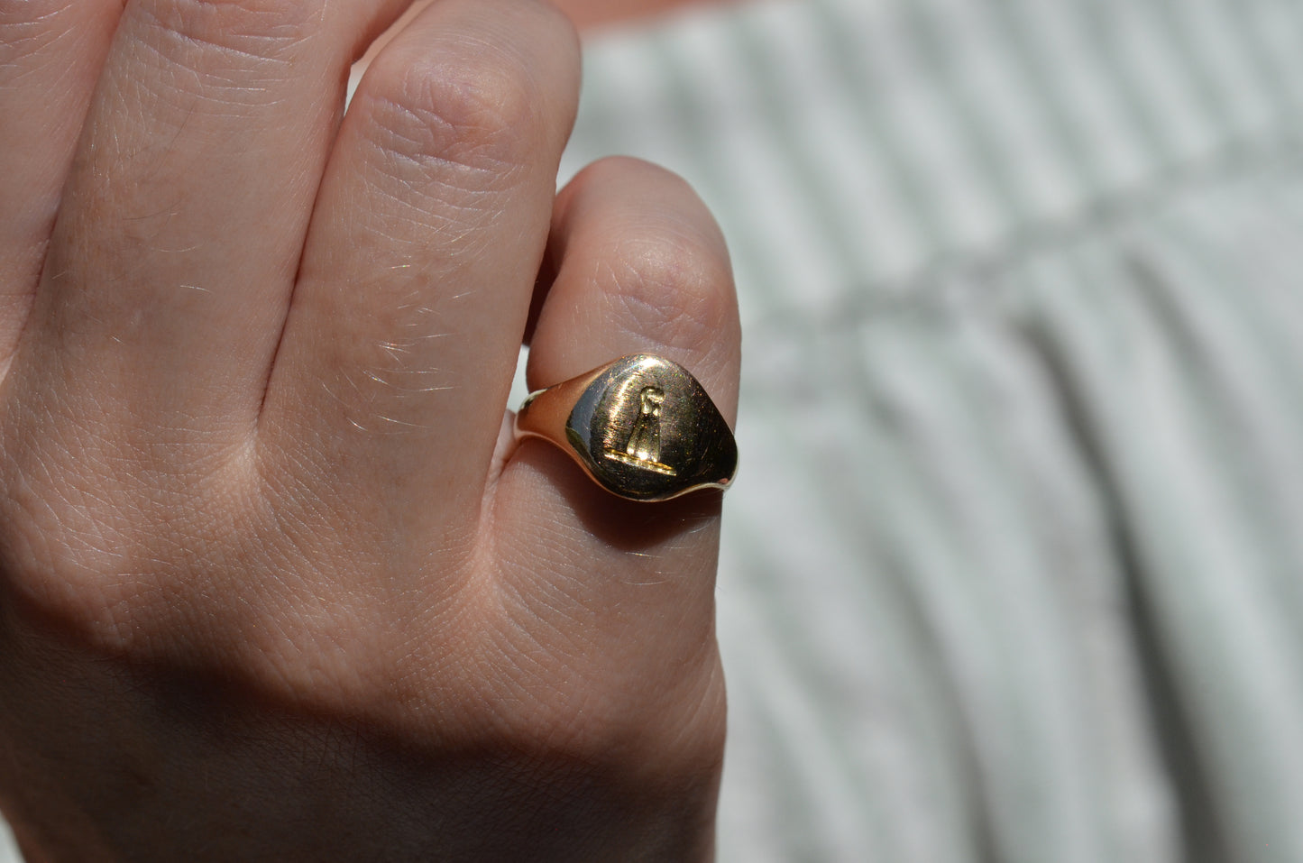 Powerful Fist Crest Signet Ring