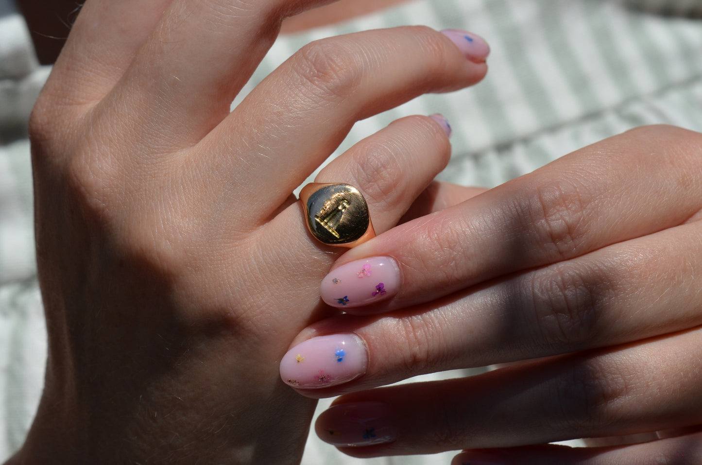 Powerful Fist Crest Signet Ring