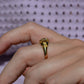 Scintillating Antique Ruby Halo Belcher Ring