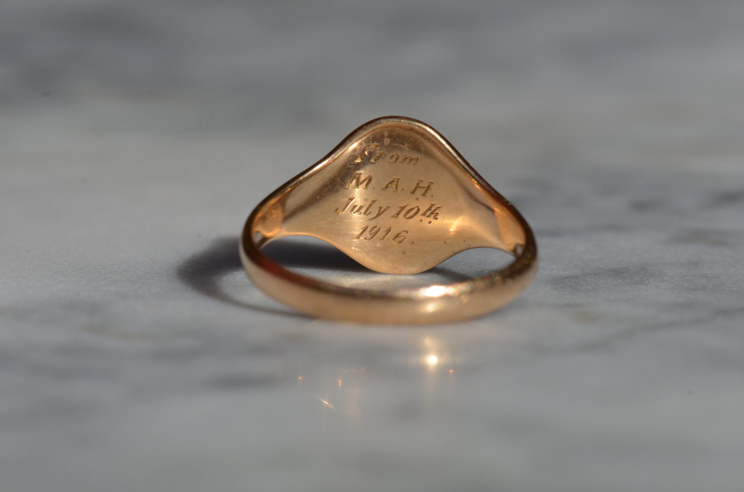 Fancy Antique Monogram Signet MRH