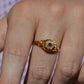 Scintillating Antique Ruby Halo Belcher Ring
