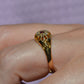 Scintillating Antique Ruby Halo Belcher Ring