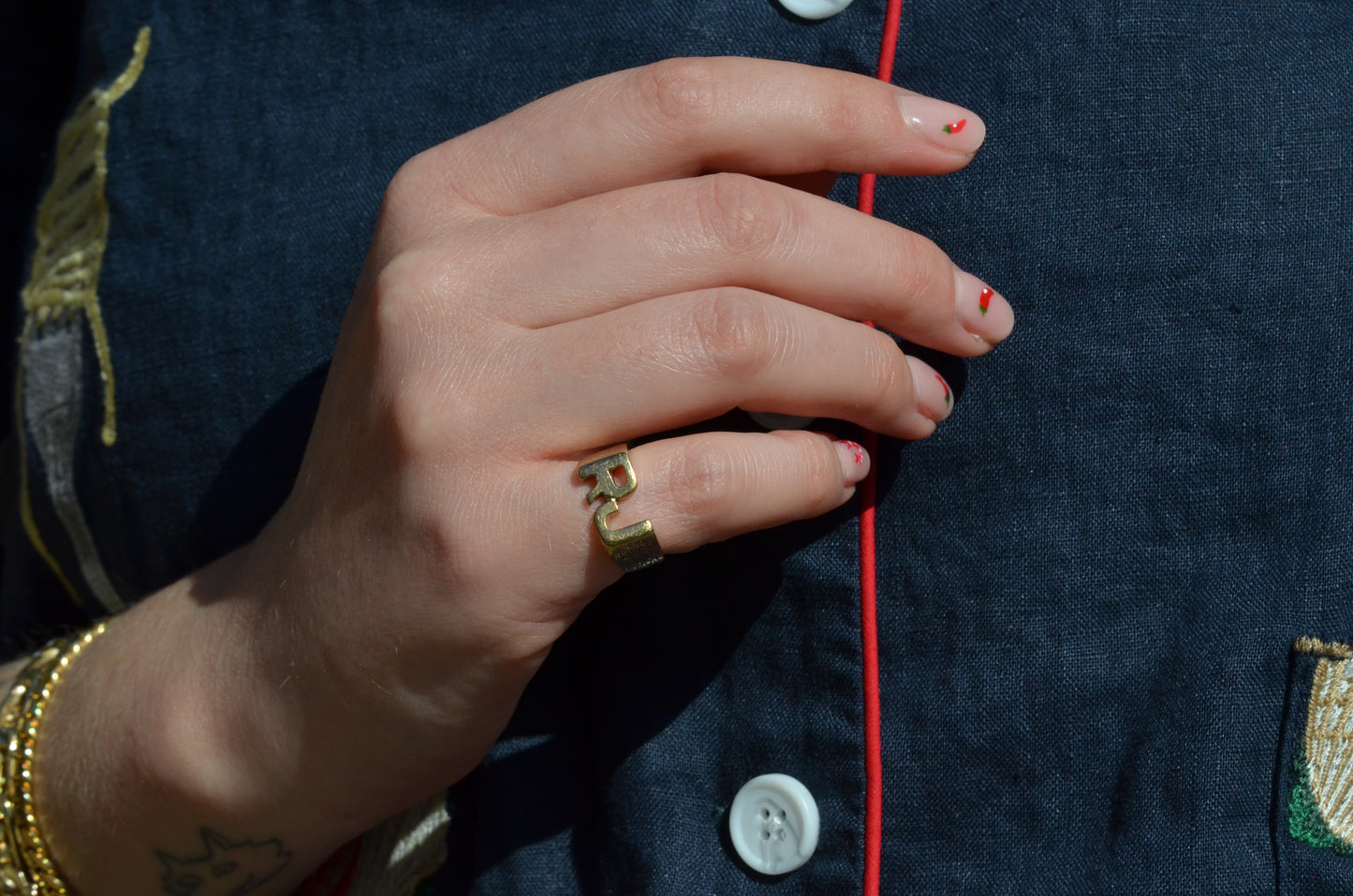 Heavy Letter Ring RJ