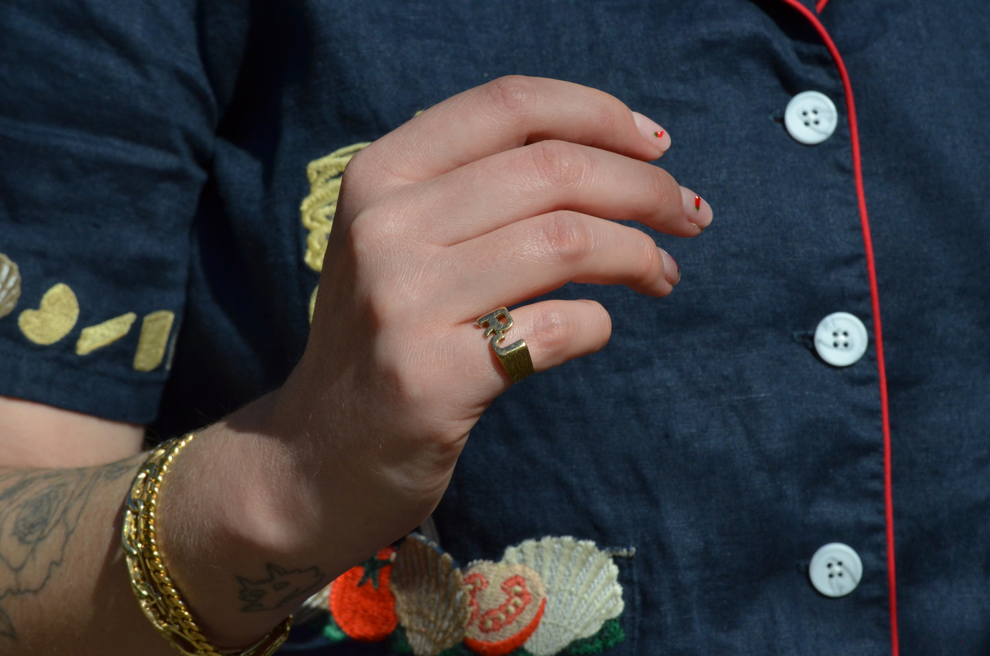 Heavy Letter Ring RJ