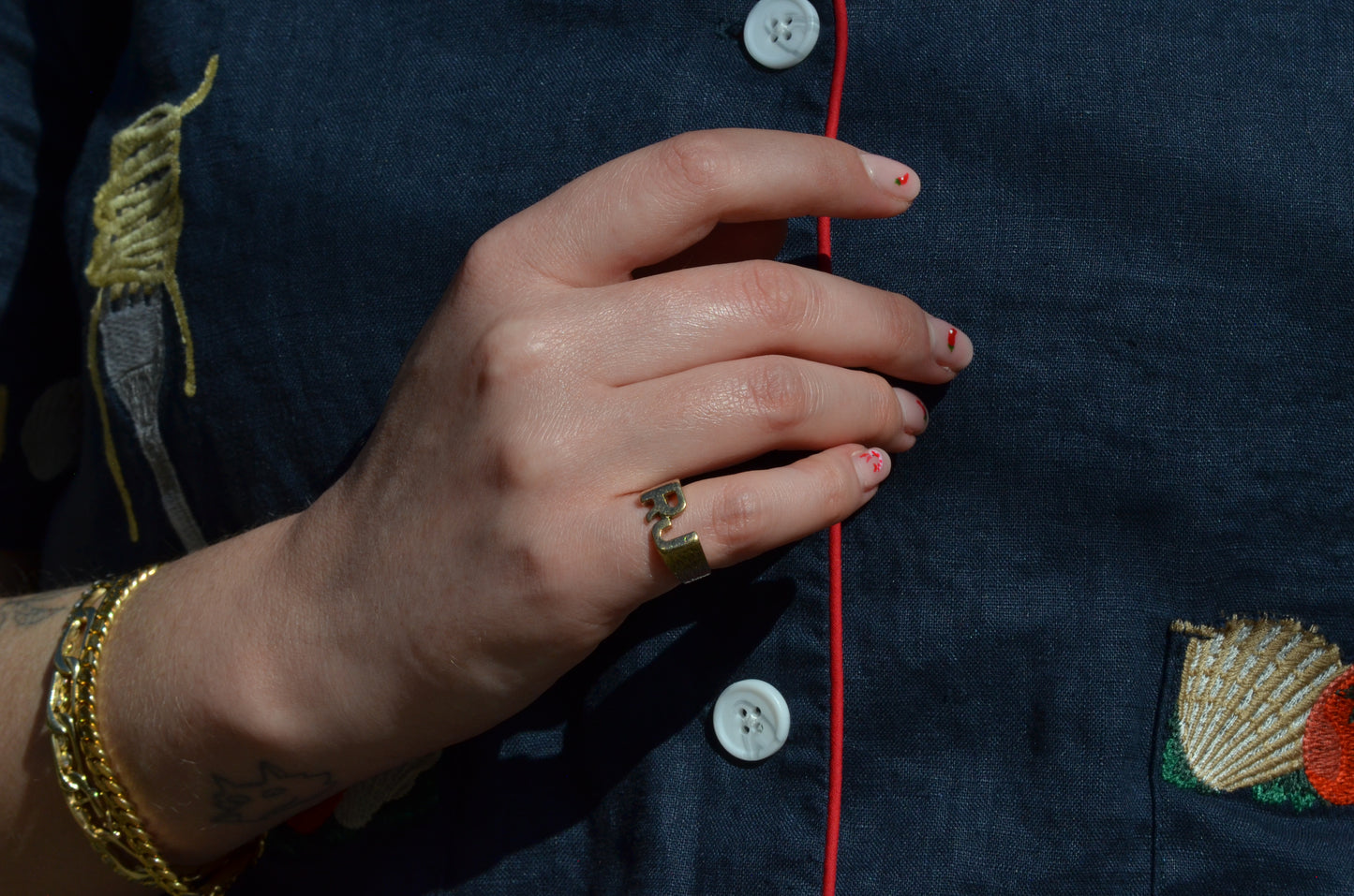 Heavy Letter Ring RJ