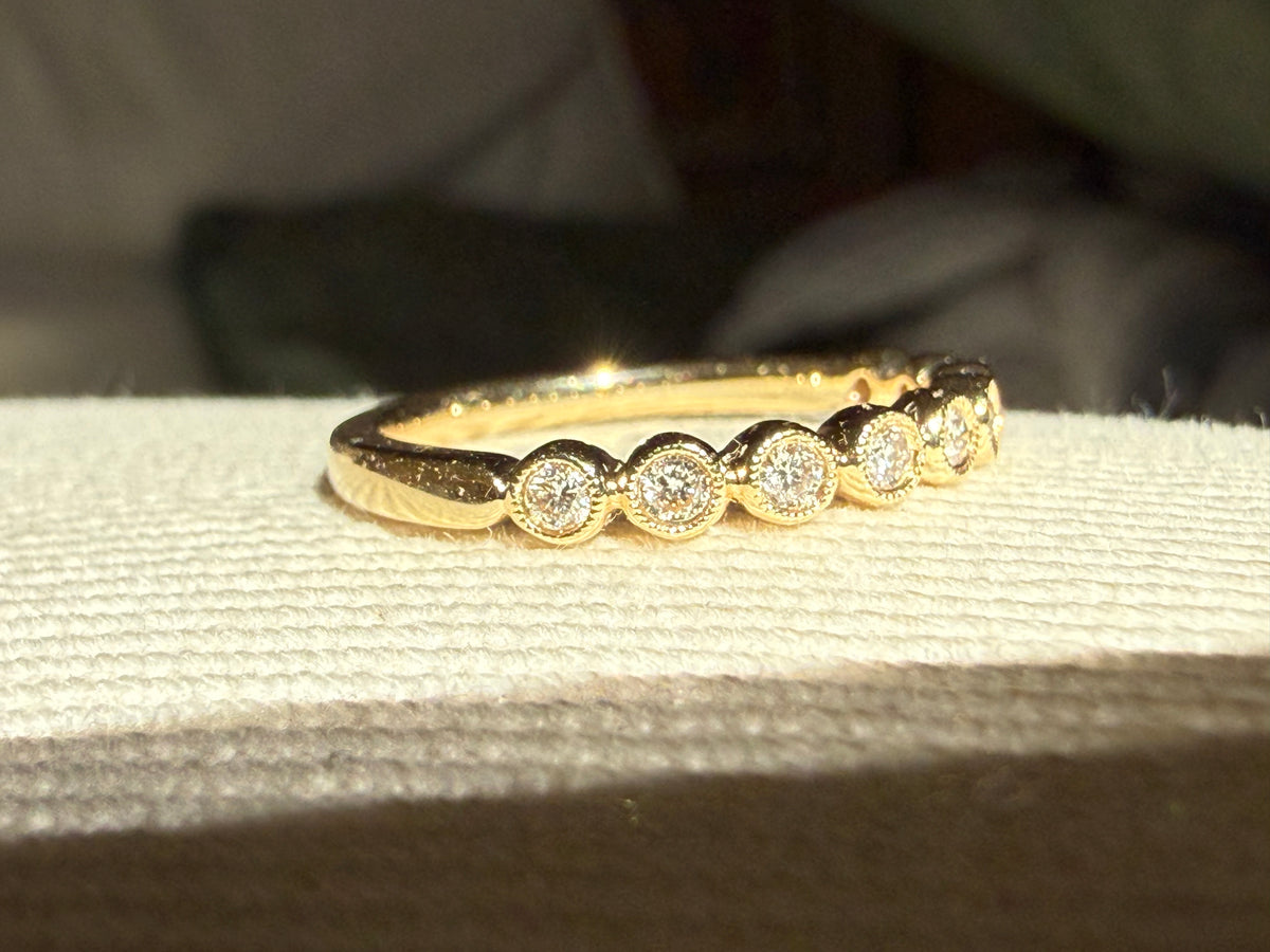St. Eloi Collection Milgrain Bezel Half Eternity