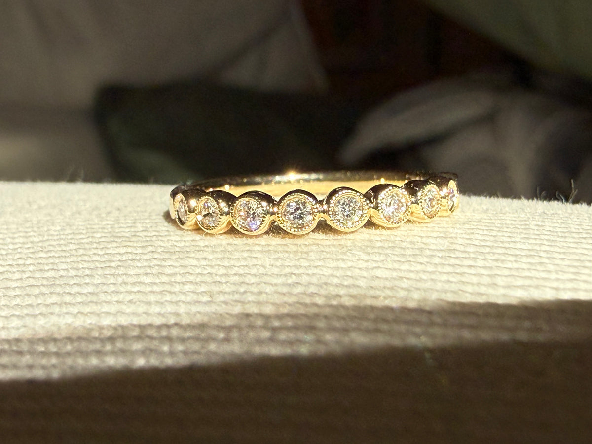 St. Eloi Collection Milgrain Bezel Half Eternity