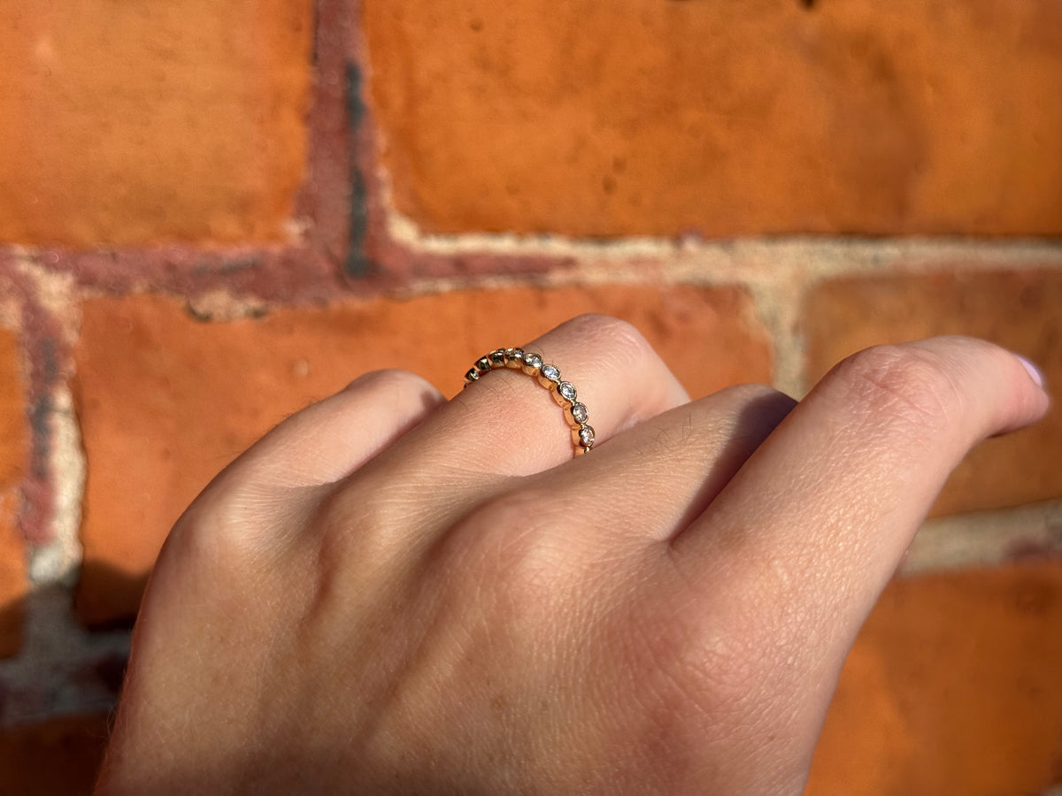 St. Eloi Collection Milgrain Bezel Half Eternity
