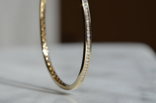 Classic Estate Channel Diamond Bangle