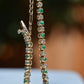 Vivid Emerald and Diamond Tennis Bracelet