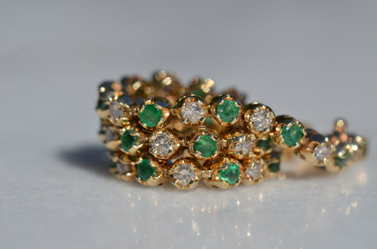 Vivid Emerald and Diamond Tennis Bracelet