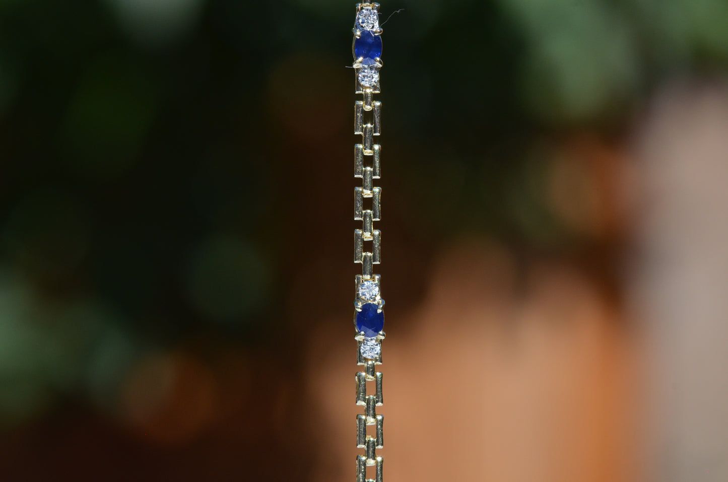Dainty Vintage Sapphire and Diamond Bracelet