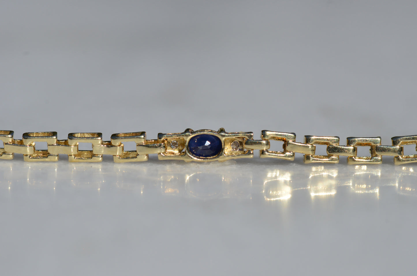 Dainty Vintage Sapphire and Diamond Bracelet