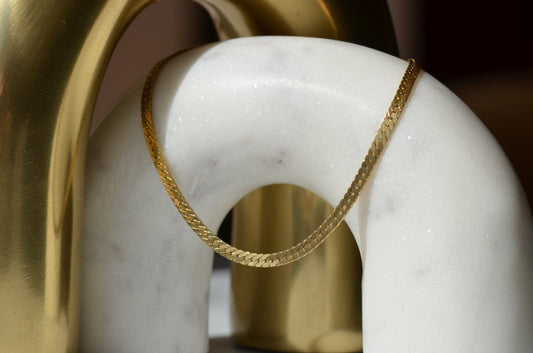 Long Vintage Herringbone Bracelet