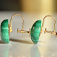 Bright Vintage Malachite Earrings (non-pierced)