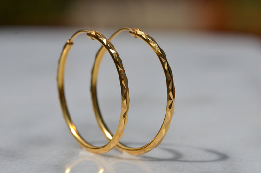 Luxe Estate High Karat Hoops