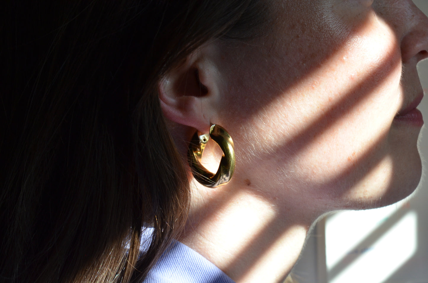 Glorious Vintage Chunky Twist Hoops