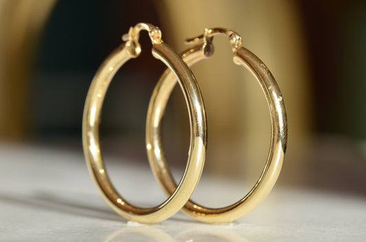 Sleek Large Tube Hoops