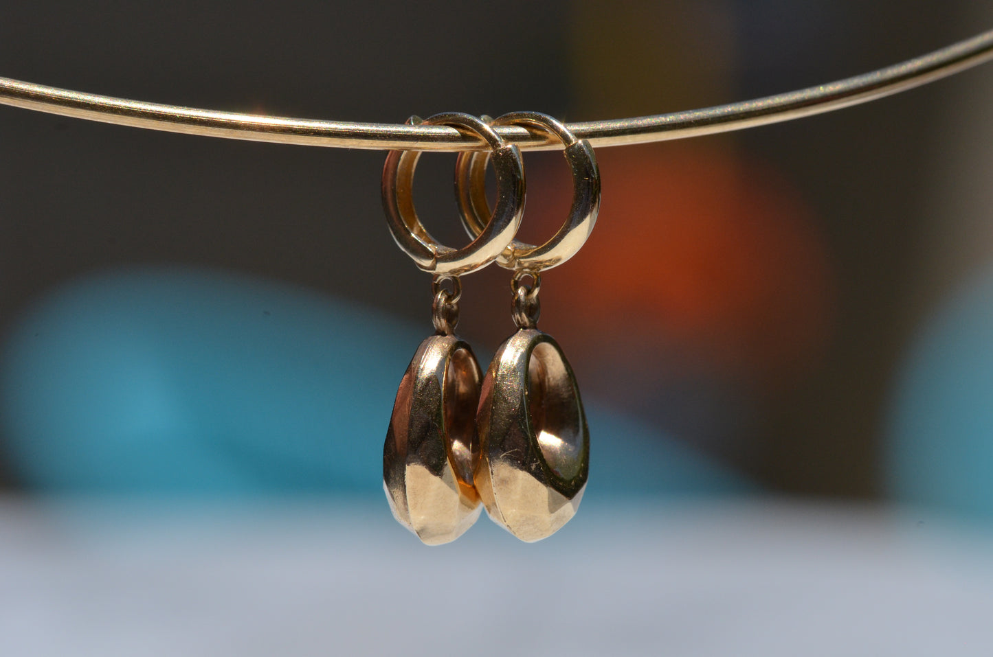 Glimmering Vintage Drop Huggies