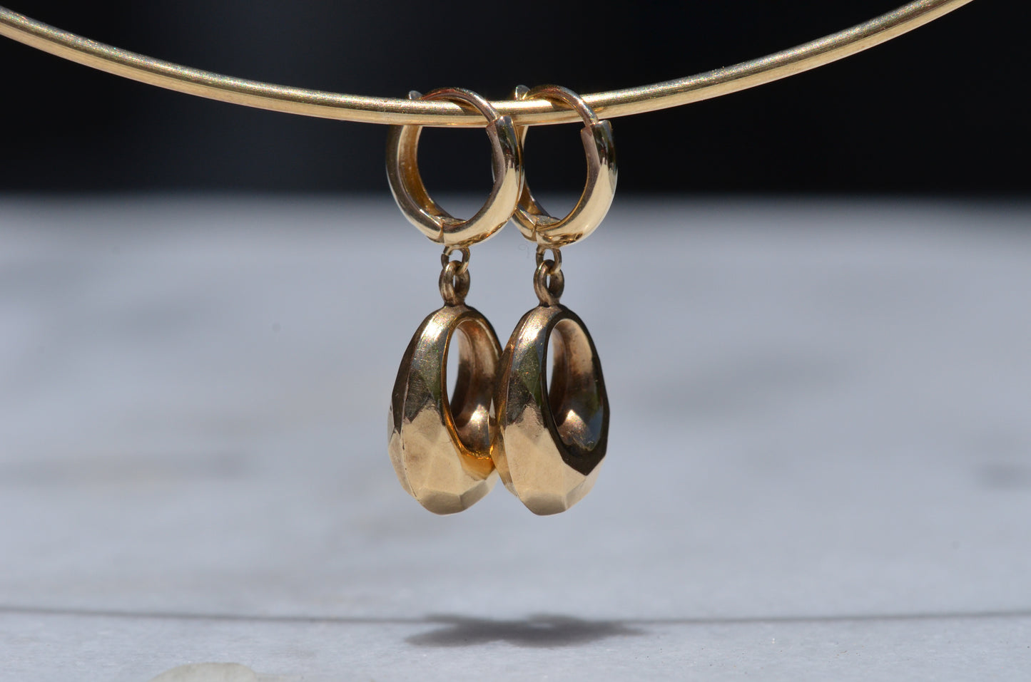 Glimmering Vintage Drop Huggies