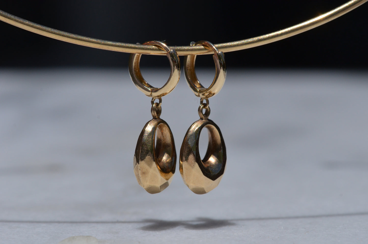 Glimmering Vintage Drop Huggies