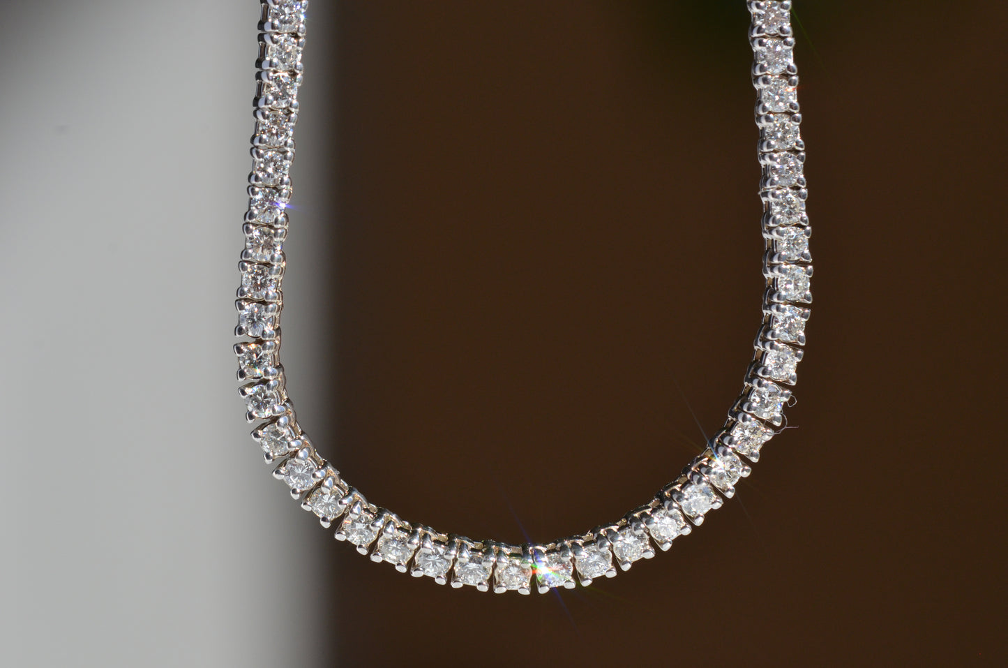 Chic White Gold Estate Diamond Necklace