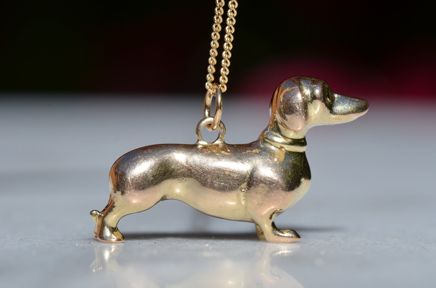 Hefty Vintage Dachshund Charm