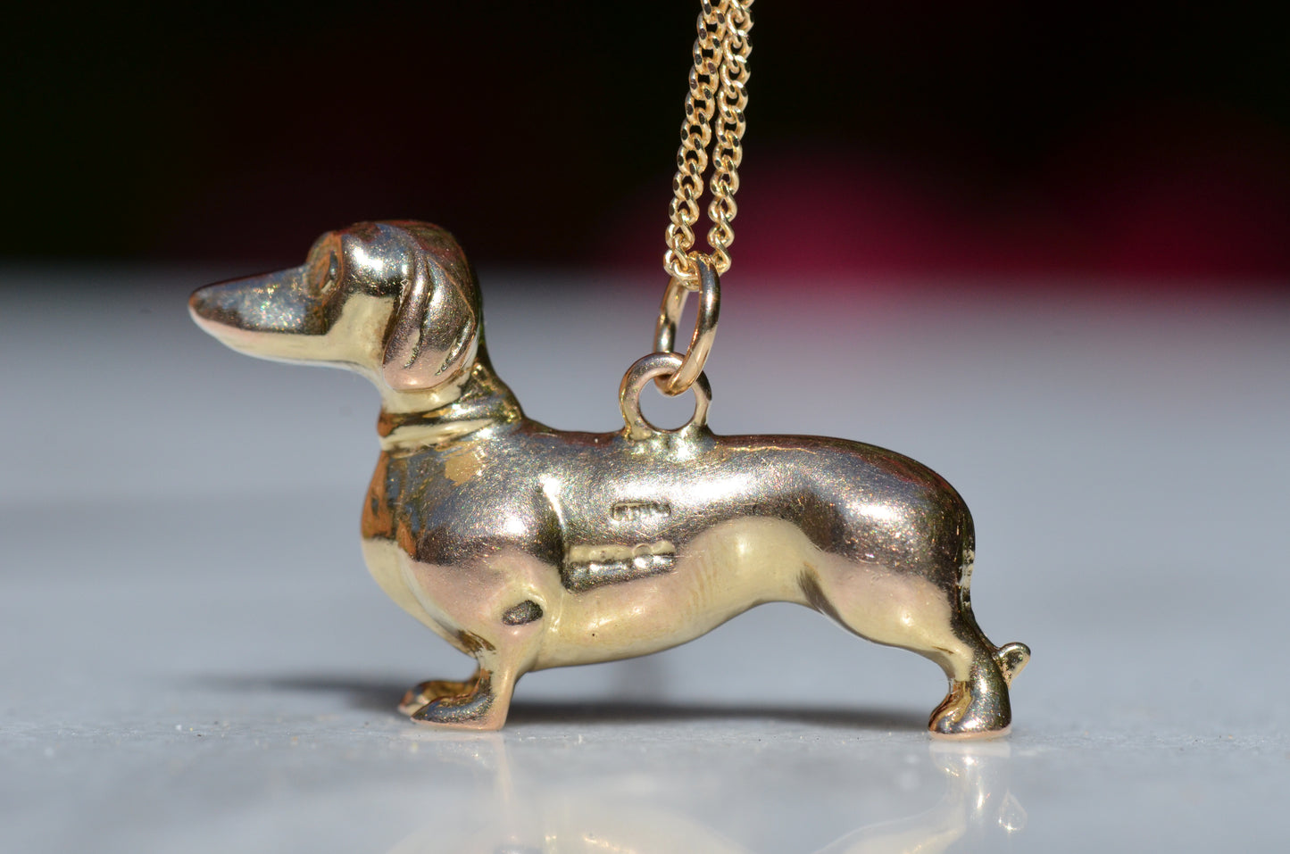 Hefty Vintage Dachshund Charm