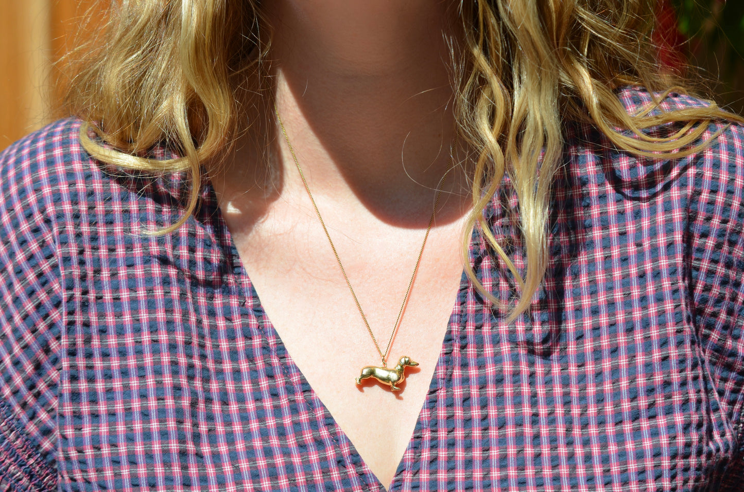 Hefty Vintage Dachshund Charm