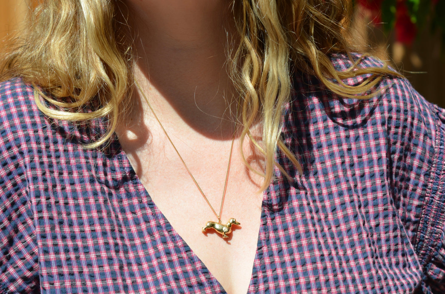 Hefty Vintage Dachshund Charm