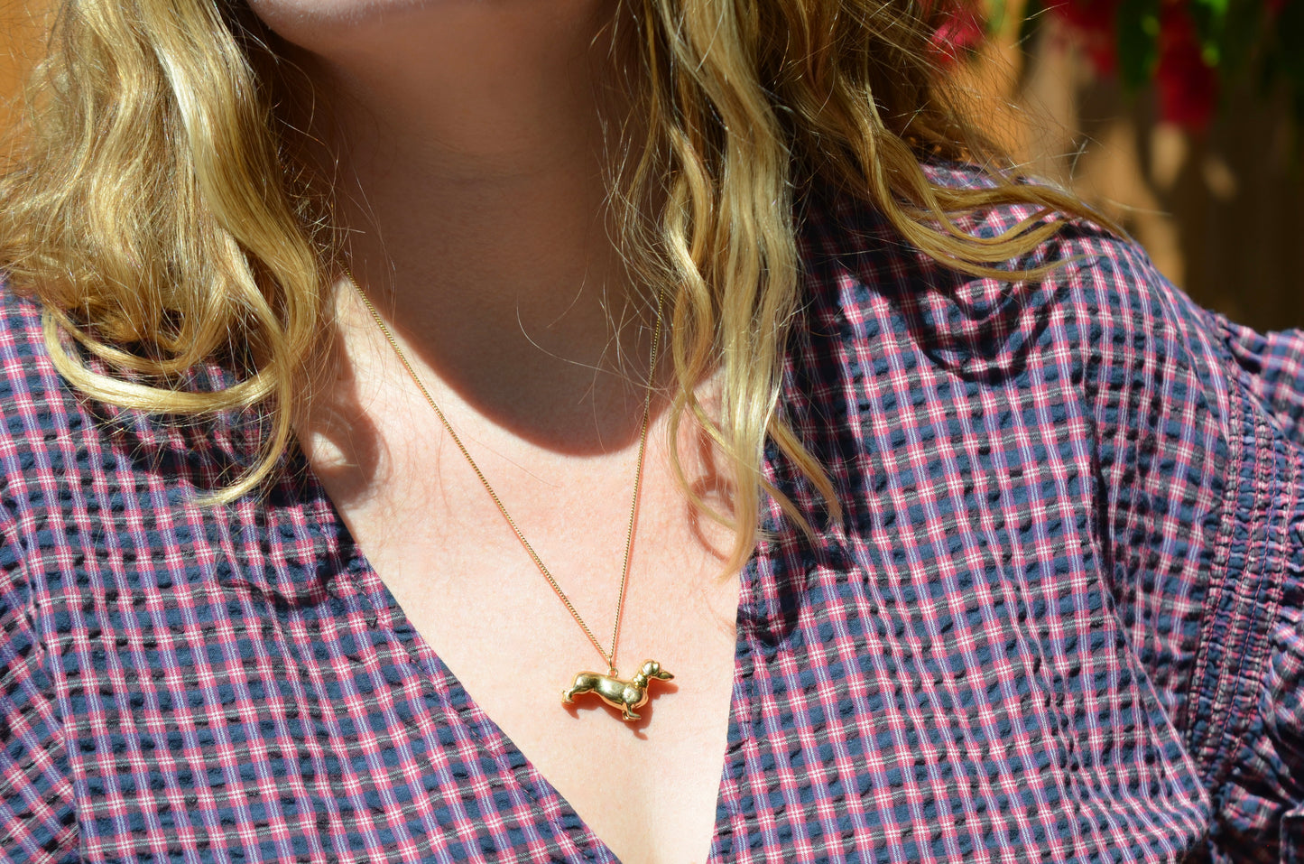 Hefty Vintage Dachshund Charm