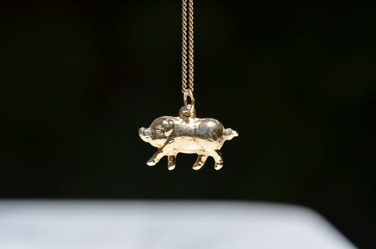 Kicky Vintage Pig Charm