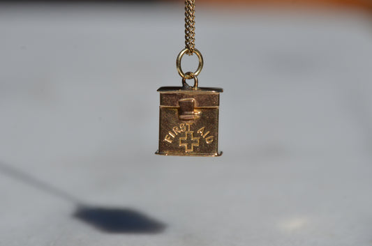 Playful Vintage First Aid Box Charm