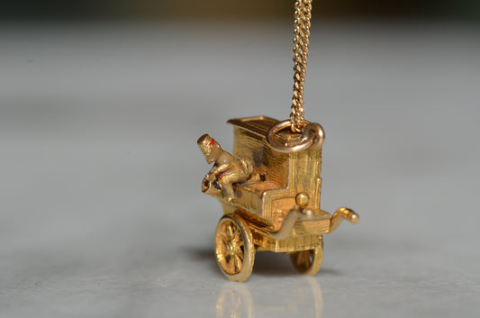 Playful Vintage Organ Grinder's Monkey Charm
