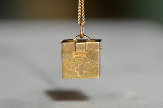 Petite Mid Century First Aid Box Charm