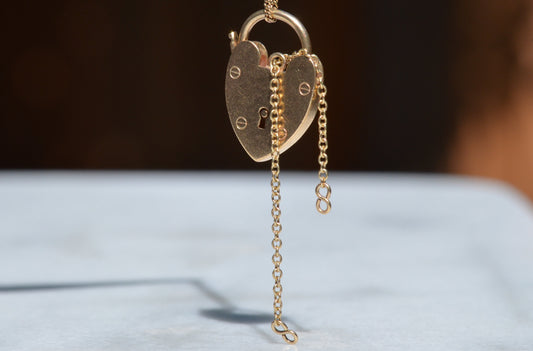 Warm Vintage Heart Padlock