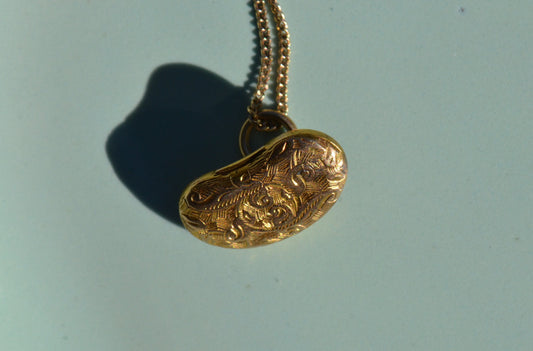 Antique Engraved Lucky Bean