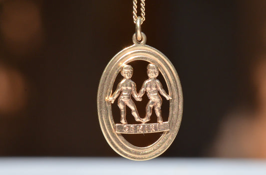 Playful Vintage Gemini Charm 1973