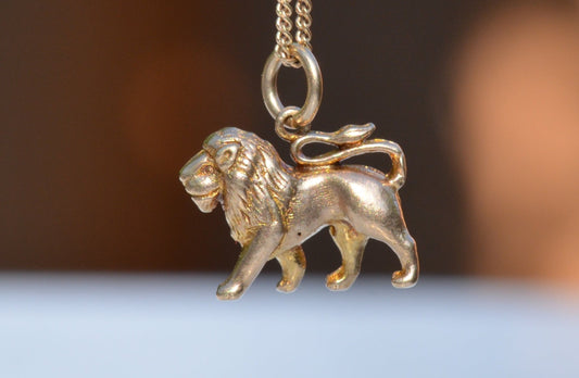 Luxe Midcentury Lion Charm