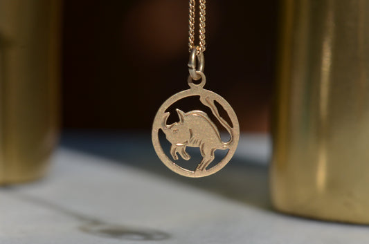 Crisp Vintage Taurus Charm