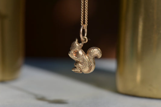 Petite Vintage Squirrel Charm
