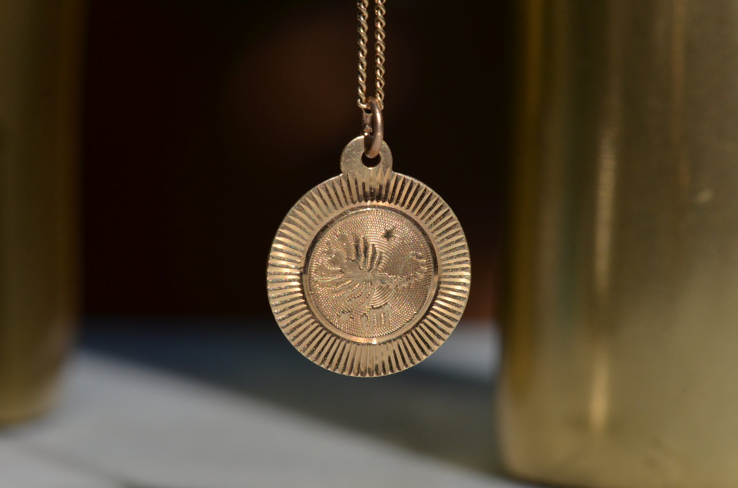 Fluted Scorpio Medallion Charm