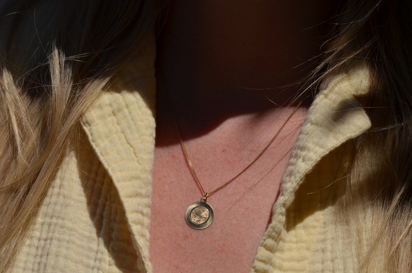 Fluted Scorpio Medallion Charm