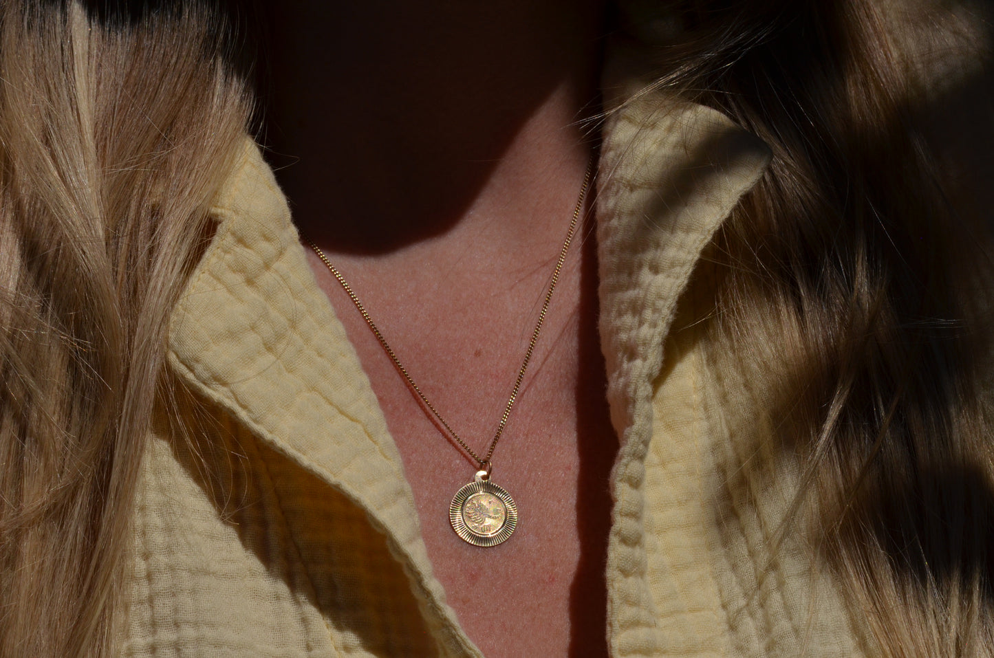 Fluted Scorpio Medallion Charm